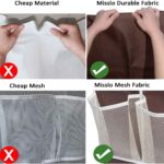 24 Mesh Shoe Storage Pockets Over The Door Hanging Shoe Organizer，Brown(60"x 18") - Image 4