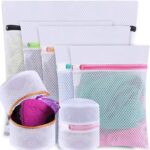 7 Pack Mesh Laundry Bags, 1 Extra Large &2 Large &2 Medium & 2 Bra Bags, Washing Machine Wash Bags, Lingerie Wash Bags for Delicate Clothes with Premium Zipper Lock