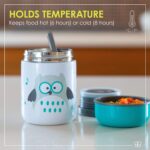 Food Thermal Food Container with Spoon and Bowl, Leek Proof, Maintains food temperarture(Aqua) - Image 4