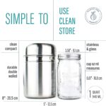Stainless Steel Yoghurt Maker with 1 Quart Glass Jar and Complete Recipe Book to Make 12+ Easy Homemade Dairy Free and Milk Yogurts - Image 2