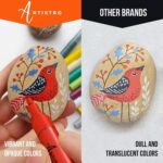 Paint Pens for Rock Painting, Ceramic, Porcelain, Glass, Wood, Fabric, Canvas. Set of 12 Acrylic Paint Markers Medium Tip - Image 5