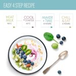 Stainless Steel Yoghurt Maker with 1 Quart Glass Jar and Complete Recipe Book to Make 12+ Easy Homemade Dairy Free and Milk Yogurts - Image 5