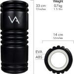 Foam Roller Firm Foam Density Muscle Roller for Yoga, Pilates and Exercise Back Black EVA 33 x 14 cm Massage Roller for Soft Deep Tissue Massage, Physical Therapy and Trigger Point Release Includes Carry Bag - Image 2