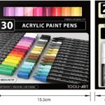 Acrylic Paint Pens 30 Assorted Markers Set 3.0mm Medium TIP for Rock, Glass, Mugs, Porcelain, Wood, Metal, Fabric, Canvas, DIY Projects. Non Toxic, Waterbased, Quick Drying. - Image 5