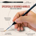 Detail Paint Brush Set By Minute Series XVI 15pc Miniature Paint Brush Set With Ergonomic Triangular Handles Precision Paint Brush Set For Acrylic, Watercolour, Oil Art & Face Nail Painting(XVI) - Image 5