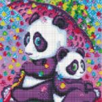 5D DIY Diamond Painting Kit, Crystal Rhinestone Full Drill Diamond Embroidery Paintings Pictures Arts Craft for Home Wall Decor Purple Pandas 12x16inch - Image 2