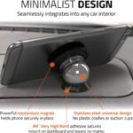Best Car Phone Holder 100% Universal Magnetic Dashboard Mount Kit by For All Vehicles, Phones & Tablets iPhone XR, XS, X, 8, 7, Galaxy S8 S7 2 Discs & Plate Inc Top Rated by Uber Drivers - Image 2