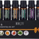 Essential Oils Set 100% Pure Aromatherapy Therapeutic Oils Kit Gift for Diffuser and Aromatherapy Includes Lavender, Peppermint, Sweet Orange, Eucalyptus, Tea Tree and Lemongrass Essential Oil Kit 6 x 10ml