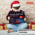 Acrylic Paint Set 16 x 12ml Tubes Artist Quality Non Toxic Rich Pigments Colors Great for Kids Adults Professional Painting on Canvas Wood Clay Fabric Ceramic Crafts - Image 7