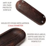 Incense Burner Incense Holder Wood Handmade Extra Large Boat Shaped Incense Stick Holder 28x10cm for Nag Champa, Sandalwood Incense, and More with Bonus Ant Insence Holder Anti Slip - Image 6