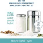 Stainless Steel Yoghurt Maker with 1 Quart Glass Jar and Complete Recipe Book to Make 12+ Easy Homemade Dairy Free and Milk Yogurts - Image 6