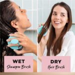 BOOST BRUSH Shampoo Brush, Detangling Hair Brush & Relaxing Scalp Massager For Women, Men & Children's hair Healthy scalp promotes natural hair growth(Turquoise)[Wet + Dry] - Image 4