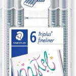 Triplus Fineliner Pens 6 Color Pastel Set