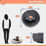 Calming Dog Bed for Cats or Small Medium Dogs Puppy(50cm, Dark Grey) - Image 3