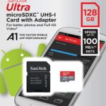 Ultra 128GB Micro SDXC UHS I Card with Adapter Â  100MB/s U1 A1 SDSQUAR 128G GN6MA, Black - Image 5