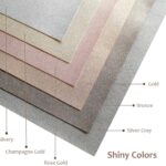 6 Pcs A4 Size Vivid Shiny Pearl Faux Leather Sheets for Earrings Bows Jewelry Making,Metallic PU Solid Color Fabric,21cm x 30cm - Image 3