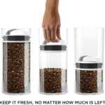 3042 B Evak Fresh Saver Airless Canister, Medium/Tall, Clear with Black Handle - Image 4