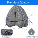 Knee Pillow for Side Sleepers with Elastic Strap, Memory Foam Leg Pillow, Ideal for Spine Alignment, Hip, Back & Joint Pain Relief for Better Sleeping with Breathable & Washable Cover - Image 6