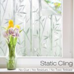 Frosted Window Film Privacy Decorative Static Cling Vinyl Glass Film Bamboo Pattern, 44.5 X 200 Centimeters,(17.5 x 78.7 inches) - Image 5