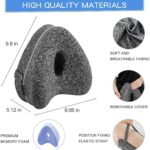 Knee Pillow, Memory Foam Leg Maternity Pillow, Grey - Image 2