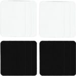 Premium Quality Fabric Iron on Patches Inside & Outside Strongest Glue 100% Cotton Black and White Repair Decorating Kit 12 Pieces Size 3" by 4 1/4"(7.5 cm x 10.5 cm) - Image 3