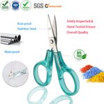 Sharpest and Precise Stainless Steel Curved & Straight Thread Cutting Scissors with Protective Cover Ideal for Embroidery, Quilting, Sewing & Any Crafting - Image 6