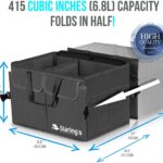 Car Trunk Organizer Car Boot Storage Bag, Durable Storage SUV Cargo Organiser Adjustable, Tidy Organization(Black) - Image 3