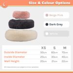 Calming Dog Bed for Cats or Small Medium Dogs Puppy(50cm, Dark Grey) - Image 7