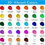 Acrylic Paint Set 30 x12ml Tubes Artist Quality Non Toxic Rich Pigments Colors Great For Kids Adults Professional Painting on Canvas Wood Clay Fabric Ceramic Crafts - Image 2