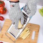1Pair Cut Resistant Glove Food Grade Level 5 Protection,Safety Kitchen Cut Gloves for Oyster Shucking,Fish Fillet Processing,Mandolin Slicing,Meat Cutting and Wood Carving,Medium[Upgrade] - Image 6