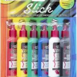825 Dimensional Paint Set 6PK Slick Washable Slick 3D Fabric Paint Set, Slick, 1 Pack