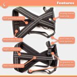 Dog Harness Chest Vest Cross Adjustable Reflective for Medium Dogs(Black, Medium) - Image 3