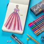 Glitter Paint Pens for Rock Painting, Scrapbook Journals, Photo Albums, Card Stocks, Paper Project, Coloring. Set of 12 Acrylic Glitter Paint Markers Extra Fine Tip 0.7mm - Image 6