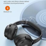 Active Noise Cancelling Headphones, Bluetooth Headphones Over Ear Wireless Headphones, 40H Playtime, USB C Fast Charging, aptX Codec Hi Fi Audio Sound, CVC 8.0 Mic for TV PC Cellphone, Suitable for Online Class and Meeting[Upgraded 085] - Image 3