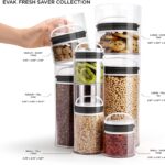 3042 B Evak Fresh Saver Airless Canister, Medium/Tall, Clear with Black Handle - Image 3