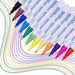 Double line Outline Pen Metallic Marker Pen 0.7mm Nylon Tip Colored Art Pen Set Highlighter Pen 12pcs Drawing Painting Pen Journal Pens for Kids Artist Greeting Card DIY Gift - Image 2