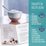 Stainless Steel Yoghurt Maker with 1 Quart Glass Jar and Complete Recipe Book to Make 12+ Easy Homemade Dairy Free and Milk Yogurts - Image 4