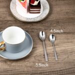 Demitasse Espresso Spoons Coffee Spoons Small Dessert Spoons 18/10 Stainless Steel Bistro Spoons 5.5 Inch, Set of 6. - Image 2