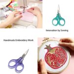 Sharpest and Precise Stainless Steel Curved & Straight Thread Cutting Scissors with Protective Cover Ideal for Embroidery, Quilting, Sewing & Any Crafting - Image 3