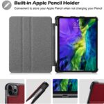 ProCase iPad Pro 11 Case 2nd Generation 2020 & 2018 , Slim Stand Protective Folio Case Smart Cover for iPad Pro 11 Inch 2020 2018 Release Red[Support Apple Pencil 2 Charging] - Image 6