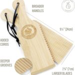 Gnocchi Boards and Wooden Butter Paddles to Easily Create Authentic Homemade Pasta and Butter Without Sticking Set of 2 Makers 24 cm - Image 2