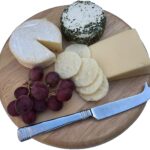 Mezzaluna Chopper with Cutting Board Set Rocker Knife Mincing Knife with Cover and Herb Board Round Wooden Curved Board - Image 7