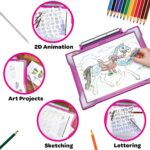 04 0908 Light Up Tracing Pad Light Board, Pink, Multi - Image 3