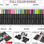 Acrylic Paint Pens 30 Assorted Markers Set 3.0mm Medium TIP for Rock, Glass, Mugs, Porcelain, Wood, Metal, Fabric, Canvas, DIY Projects. Non Toxic, Waterbased, Quick Drying. - Image 4
