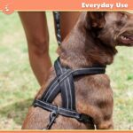 Dog Harness Chest Vest Cross Adjustable Reflective for Medium Dogs(Black, Medium) - Image 5
