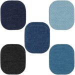 Premium Quality Denim Iron on Jean Patches Inside & Outside Strongest Glue 100% Cotton Assorted Shades of Blue Black Repair Decorating Kit 10 Pieces Size 4 1/4" by 3 3/4"(9.8 cm x 10.8 cm) - Image 3