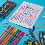 Glitter Paint Pens for Rock Painting, Scrapbook Journals, Photo Albums, Card Stocks, Paper Project, Coloring. Set of 12 Acrylic Glitter Paint Markers Extra Fine Tip 0.7mm - Image 7
