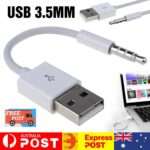 2X 3.5mm Stereo Audio Male To USB Converter Charging Cable Mp3 Mp4 Mini Charger - Image 6