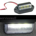 4PC 6LED License Number Plate Light Tail Rear Lamp Fr Truck Trailer Lorry 12/24V - Image 4