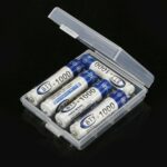 4x Clear Plastic AA AAA Battery Box Storage Case Cover Batteries Holder 5 Grid - Image 2